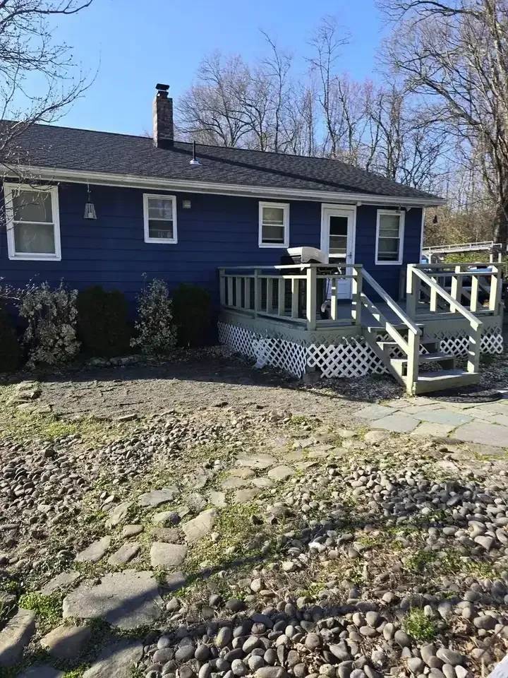 Completed residential deck and outdoor space